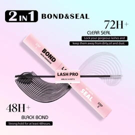 SY SHUYING Black Lash Bond and Seal for Eyelash Cluster, Long Lasting, Comfortable, Waterproof, 72H Super Flexible Hold Glue, 2-in-1 for Sensitive Eyes, Non Irritating Glue for DIY Lash Cluster Kit