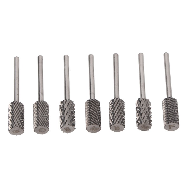 7pcs Nail Grinding Bits Professional Portable Nail Gel Removal Tungsten
