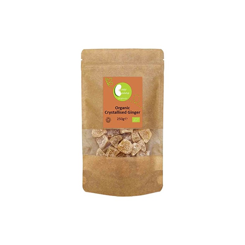 Organic Crystallised Ginger - Certified Organic - by Busy Beans