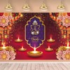 KYMY Happy Diwali Backdrop, Happy Diwali Festival Banner with 70.8X43.3inch,