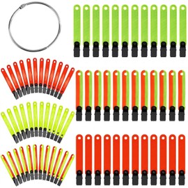 WADY Reflective Strips, 36 pcs Reflective Trail Markers, High Visibility Trail Markers with Open Buckle Reflective Trail Marker Clips Hunting Accessories, Safety Key Keyring Chains Reflective Tags