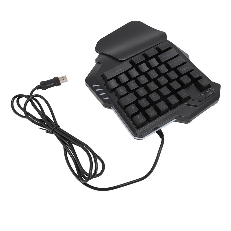 One Handed Gaming Keyboard 35 Keys Portable Gaming Keypad Backlight