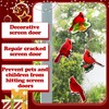 Photect 8 Pcs Cardinal Bird Screen Door Magnets Flexible Decorative