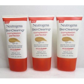 NEUTROGENA SKINCLEARING COMPLEXION PERFECTOR LIGHT 20 1 OZ - SET OF 3