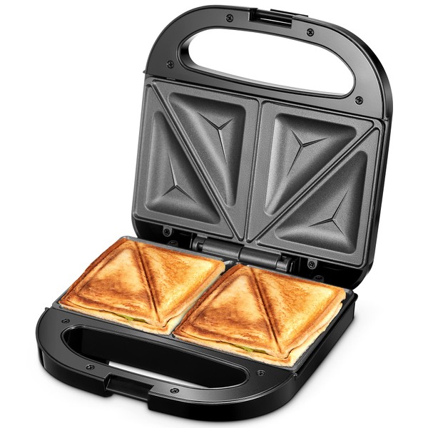 Sandwich Maker, Yabano Toaster and Electric Panini Grill with Non-stick Coating Plate, Easy to Clean, Heating Up Fast, Built in Indicator Lights