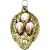 Glass 'Branches with 3 Large Pine Cones' Patinated