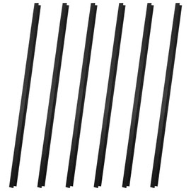 6 Pieces PVC Hanging File Rails, Black File Rails Hanging System, Filing Cabinet Rails, Hanging File Frames for Keeping Your Folders Neat and Organized, 1/2 Inch Drawer Sides 24 Inch Long