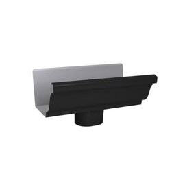 Amerimax 5051561 5.75 x 5.5 x 10 in. Black Aluminum K End with Drop