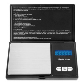 Foraco Pocket Scales 500 g / 0.01 g Digital Scales Precision Scales / Gold Scales / Coin Scales Black