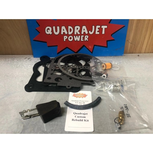 Quadrajet Complete Premium Rebuild Kit. Float and filter included Chevy