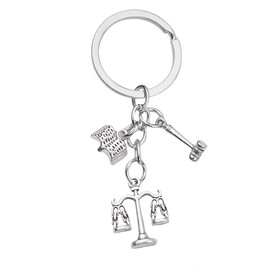 Lawyer Keychain Gifts for Men Women Law Book Charm Keychain for Best Lawyer Encouragement Gifts for Lawyers Appreciation Birthday Gifts for Law School Student Farewell Gift for Students