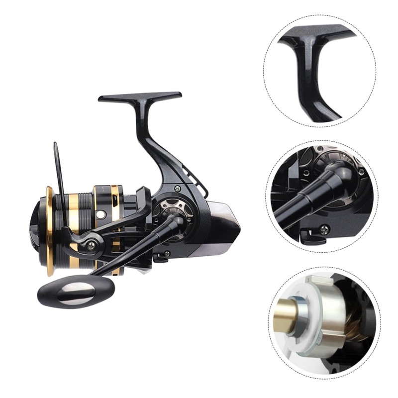 Sosoport Far Round Metal Fishing Reel 4.9:1 Gear Ratio 13