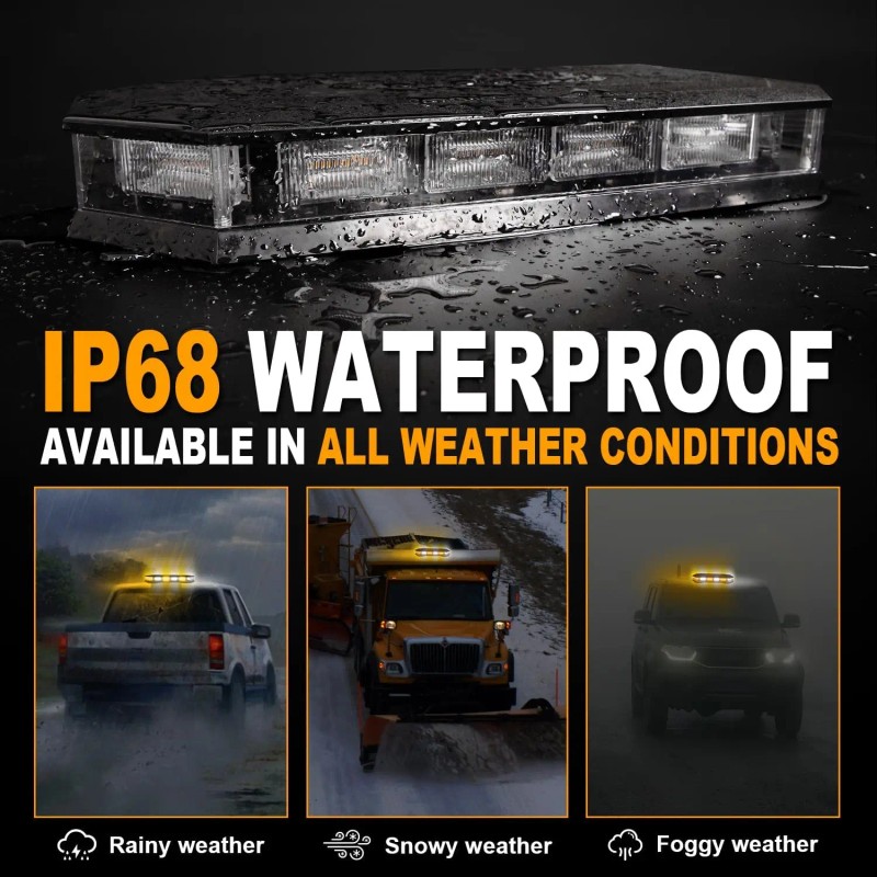 16.5 Inch New Emergency Beacon 56 LED Roof Top Strobe