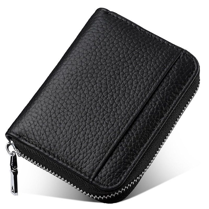 Yocipa Genuine Leather Coin Case, 6 Compartments, Women's, Mini Wallet,