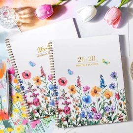 2026-2028 Monthly Planner/Calendar - 2 Year Monthly Planner 2026-2028, Jul. 2026 - Jun. 2028, 9" × 11" Calendar Planner 24 Months with Tabs, Twin-Wire Binding, Double-Side Pocket, Holiday ＆ Note Pages