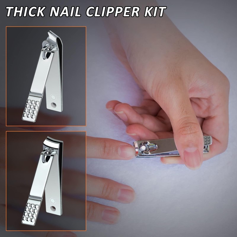 Toenail Clippers for Thick and Ingrown Nails, Red Nail Clipper