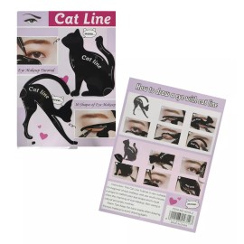 Bisutex Delineador Ojos Plantilla De Gato Para Delinear Ojos Color Negro