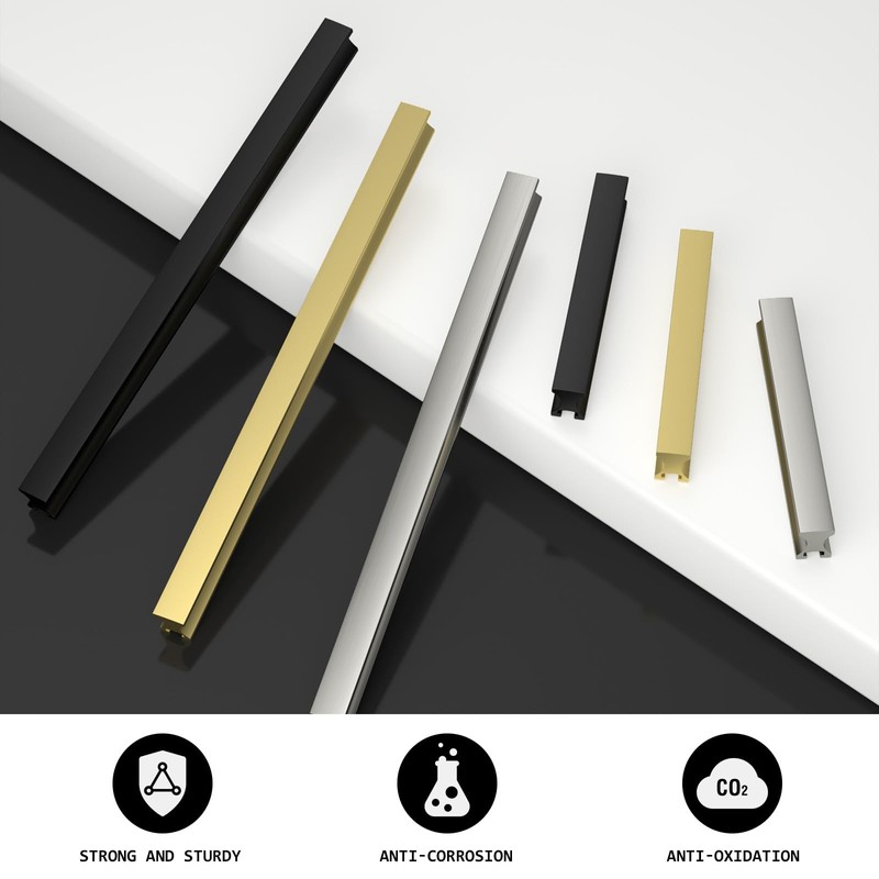 homdiy 10 Pack Adjustable Brushed Nickel Cabinet Pulls 1" to