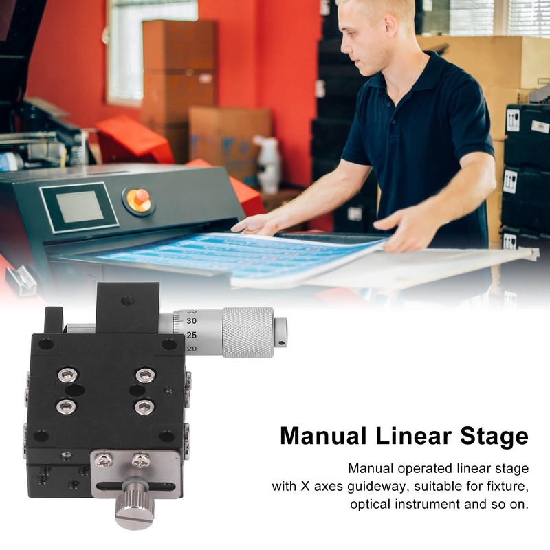 Linear Stage X Axes 40x40mm Micrometer Manual Displacement Platform Sliding