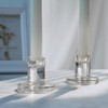 AGLARY 12pcs Taper Candle Holders, Glass Crystal Candlestick Holders Bulk,