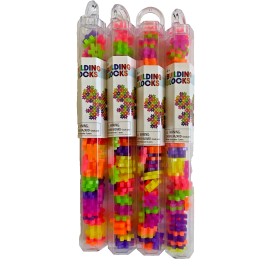 Anyko Lot of 4 (72/tube) Hashtag Building Blocks Teaching Supply Multicolored - Red/White/Green