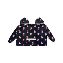 Jongdari Couples Hoodies Pajamas, Oversized Two Person Hoodie Couple Sweaters Funny Popcorn Matching Hoodies - Black