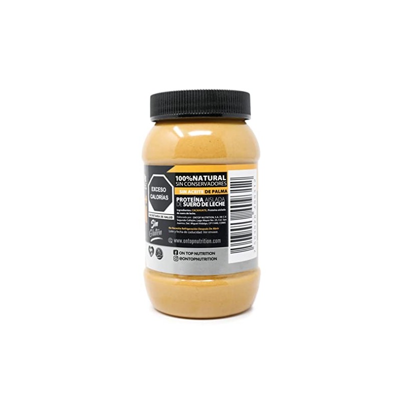 ONTOP CREMA DE CACAHUATE SABOR NATURAL + WHEY PROTEIN ISOLATE