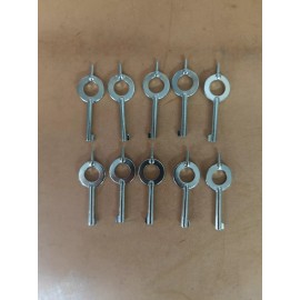 Unbranded 10 Pack Standard Issue Law Enforcement Handcuff Key  -  Lot of 10 Nickle Keys