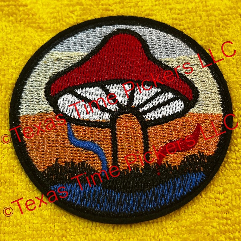 Unbranded VTG Style Magic Mushroom Embroidered Iron On Patch Hippie