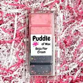 Puddle of Wax - Beija Flor Cream Soy Wax Melt Snap Bar - 50g - Calm & Relaxing Scent - Vegan Friendly - Made in the UK