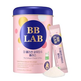 Bb Lab Colágeno en Polvo S Plus Halal, Suplemento en Barra de Colágeno Coreano de Bajo Peso Molecular, Péptidos de Colágeno Marino de Pescado, Vitamina C, Glicina, Absorción Rápida.