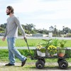 Homdox Steel Garden Cart 680 lbs Capacity Heavy Duty Garden