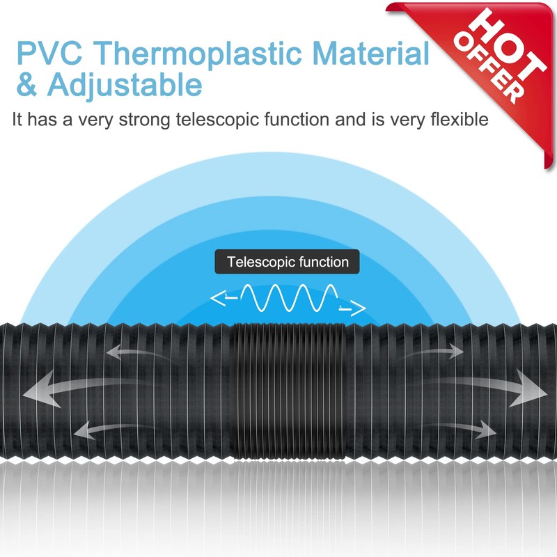 4inch Aluminium PVC Ventilation Air Ducting Flexible Hose 100mm with