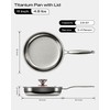 Titanium Pans for Cooking 11 Inch Hammered Pro Frying Pan
