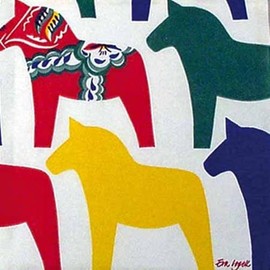 Dala Horse Paper Cocktail Napkins - 20 Pk.