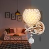 Round Wall Lamp Crystal Lamp E14 Lamp Holder for Home