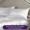 Silky Satin Beauty Bed Pillow Covers, Standard/Queen, White, 2-Pack