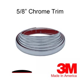 Brickyard Automotive 5/8" X 30 ft CHROME TRIM Body Side Door Rocker Mirror Roof Wheel Well Molding