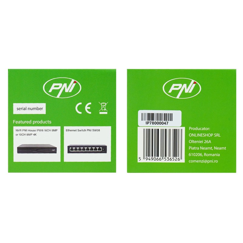 PNI IP780 video surveillance camera, 8MP, 4K, IP, 6 IR