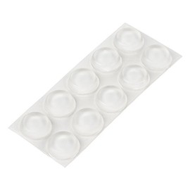 haggiy Elastikpuffer, Transparent, Selbstklebend, rund Ø 13 mm / Stärke 4 mm (20 Stück)