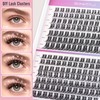 Cluster Lashes,Lankiz Individual Eyelashes C+D Curl 10-16mm Reusable DIY Individual