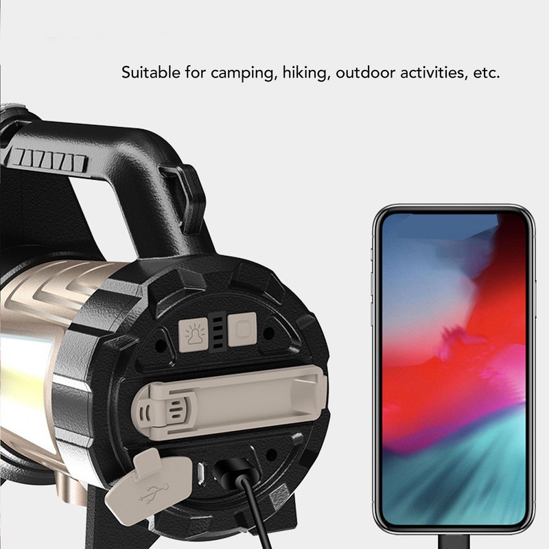 Spotlight Rechargeable Handheld Lamp Strong Light Searchlight 3500lm Flashlight for