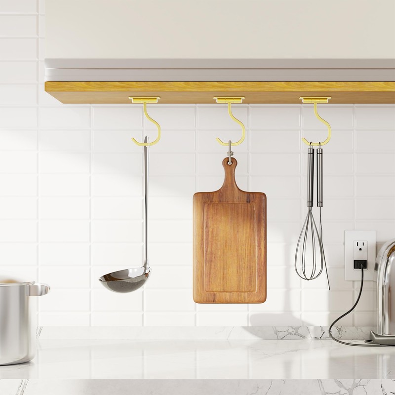bussdis Banana Hook Under Cabinet - Adhesive Banana Hanger Under