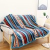 UKELER Boho Sherpa Throw Blanket Queen Size 80'' x 90'',
