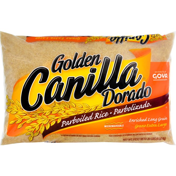 Goya Golden Canilla Parboiled Long Grain Rice, 20 Pound