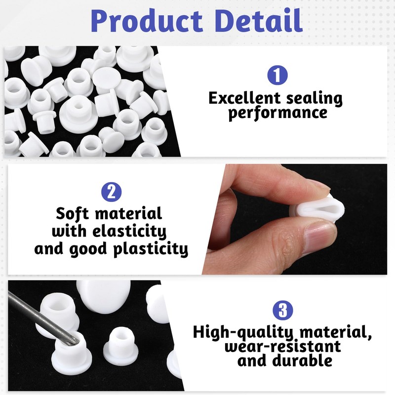 30 Pcs Salt and Pepper Stoppers Plugs, Silicone Salt and