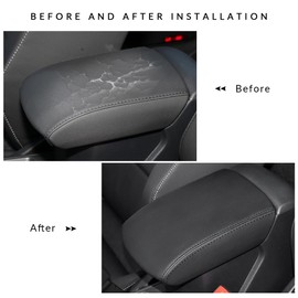 KOLOME Central Armrest Cover Compatible with TROC 2018 2019 2020 2021 2022 2023 2024 Centre Console Armrest Cover Centre Armrest Cover Armrest Cover Armrest Covers Protector (Black)