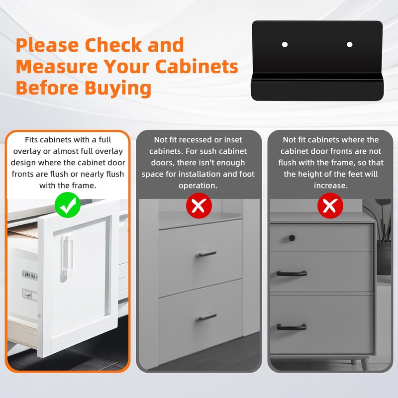 Foot Pull for Trash Cabinet Drawer – Touchless Hands-Free Foot
