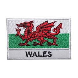 Wales Country Flag Patch Embroidered Applique Wales Country Flag Patch Iron On Patch Sew On Patch Emblem