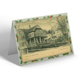 CHRISTMAS CARD - Vintage Connecticut USA - Rockville. Prospect Street (a)